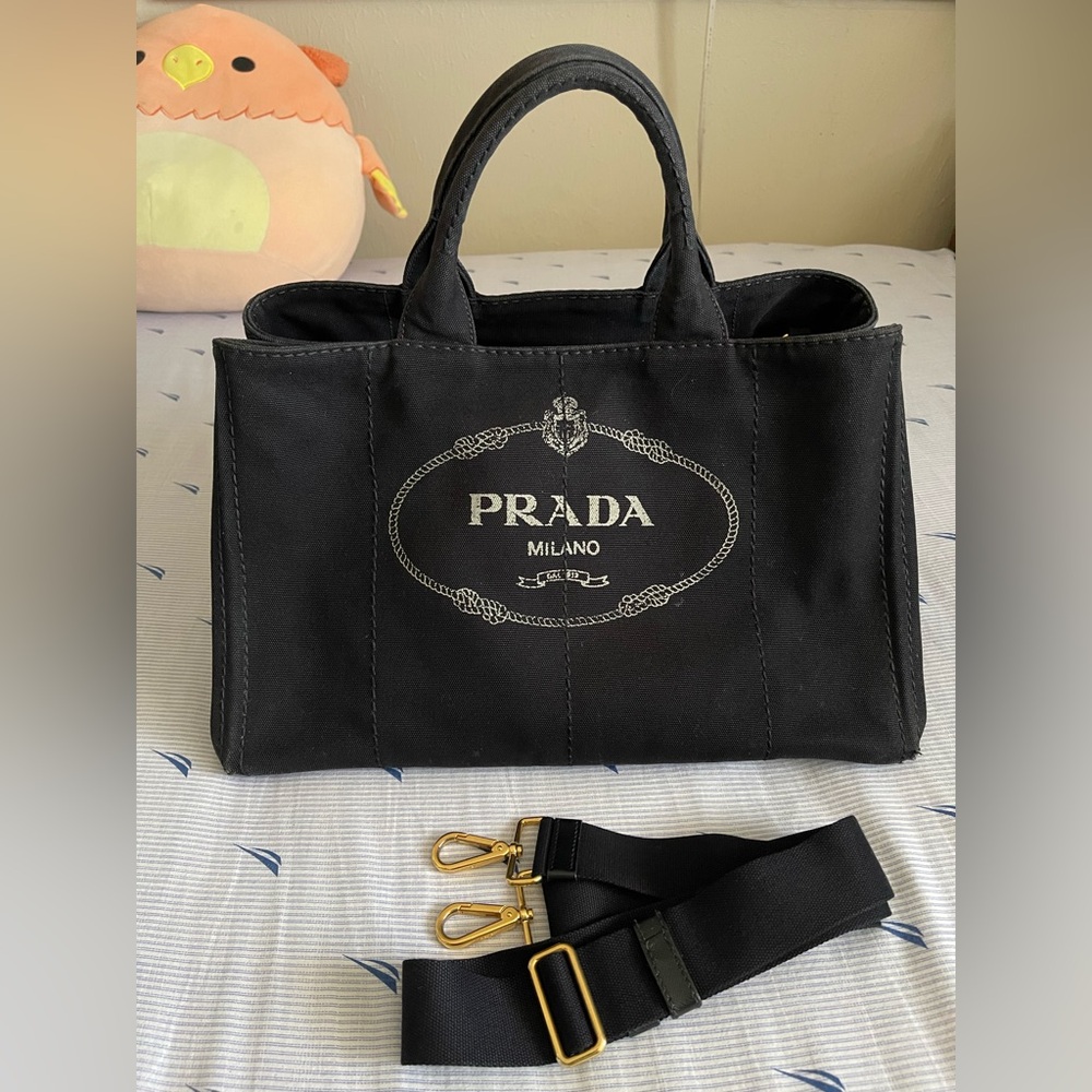 Prada Canapa Tote Bag GM with strap